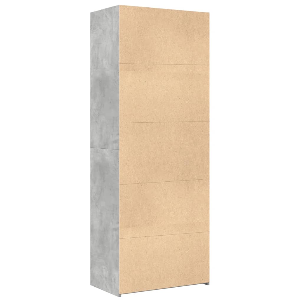 Skåp Betonggrå 70x42,5x185 cm