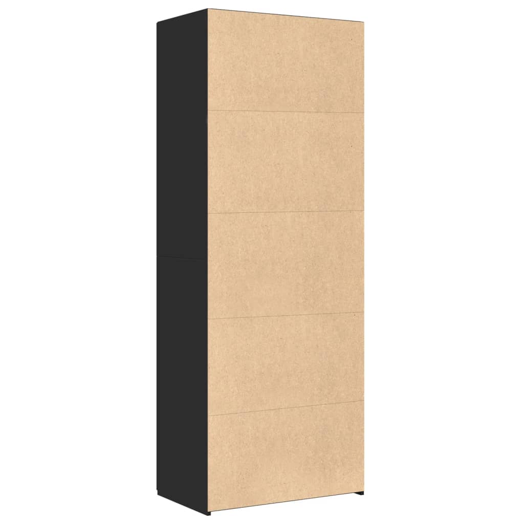 Skåp Svart 70x42,5x185 cm