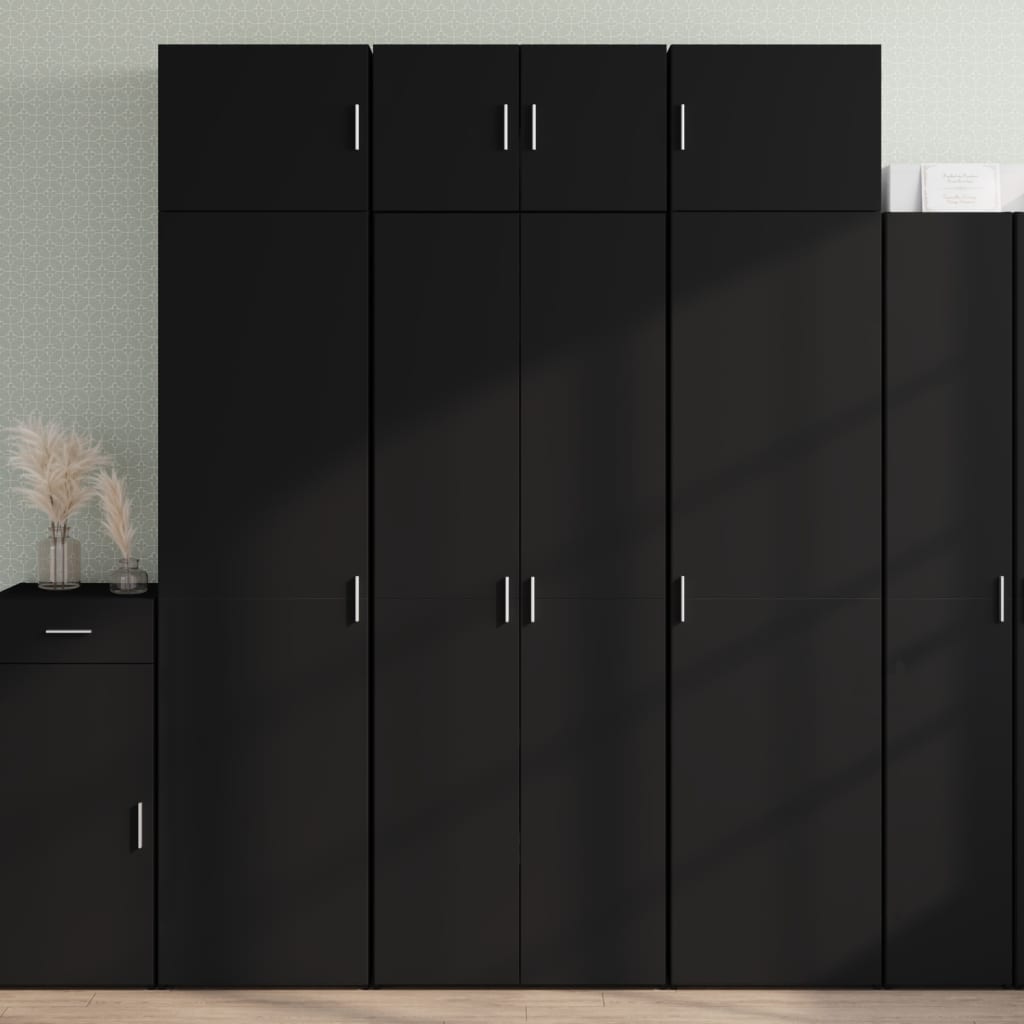 Skåp Svart 70x42,5x185 cm