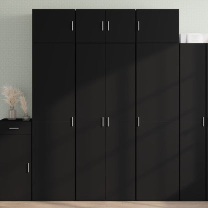 Skåp Svart 70x42,5x185 cm