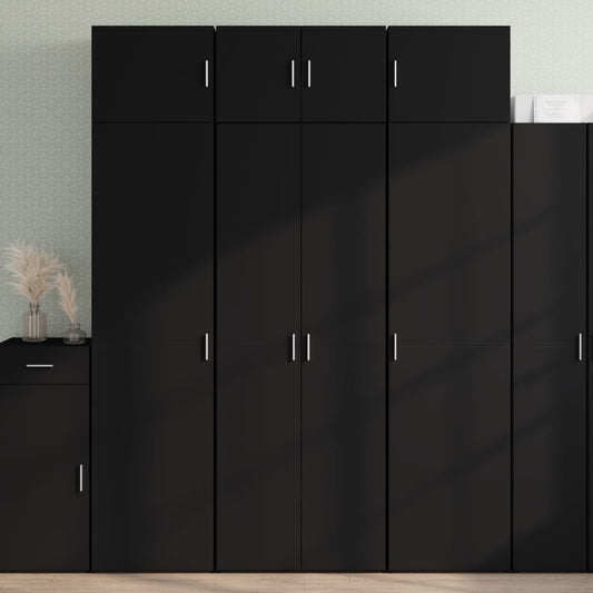 Skåp Svart 70x42,5x185 cm