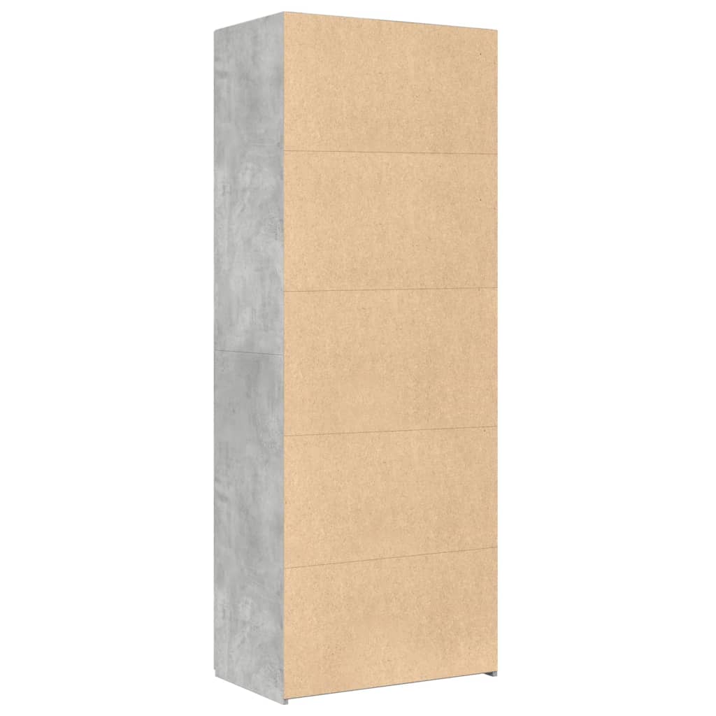 Skåp Betonggrå 70x42,5x185 cm