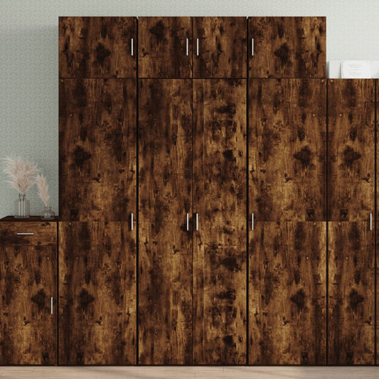 Skåp Rökfärgad Ek 70x42,5x185 cm