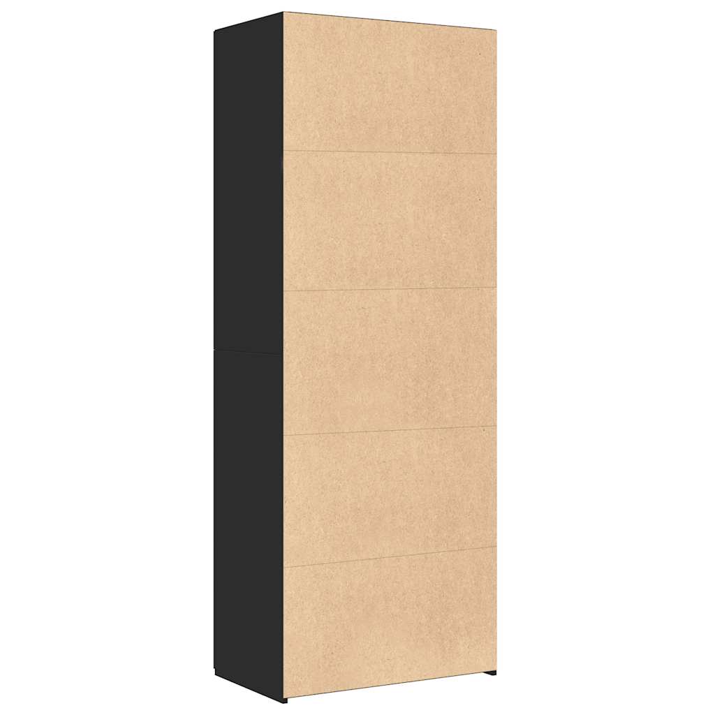 Skåp Svart 70x42,5x185 cm
