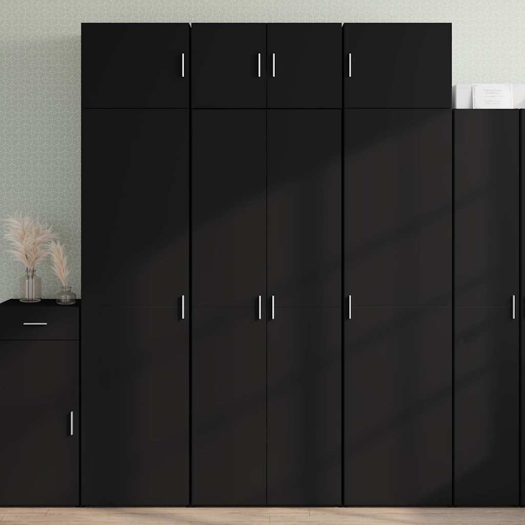Skåp Svart 70x42,5x185 cm