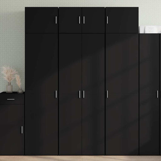 Skåp Svart 70x42,5x185 cm