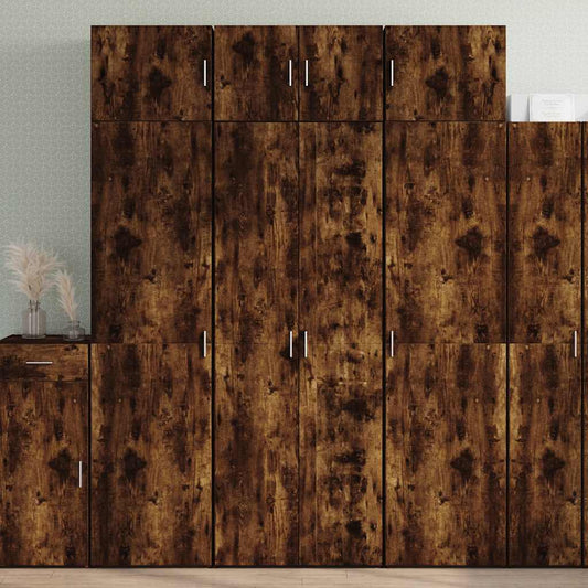 Skåp Rökfärgad Ek 70x42,5x185 cm