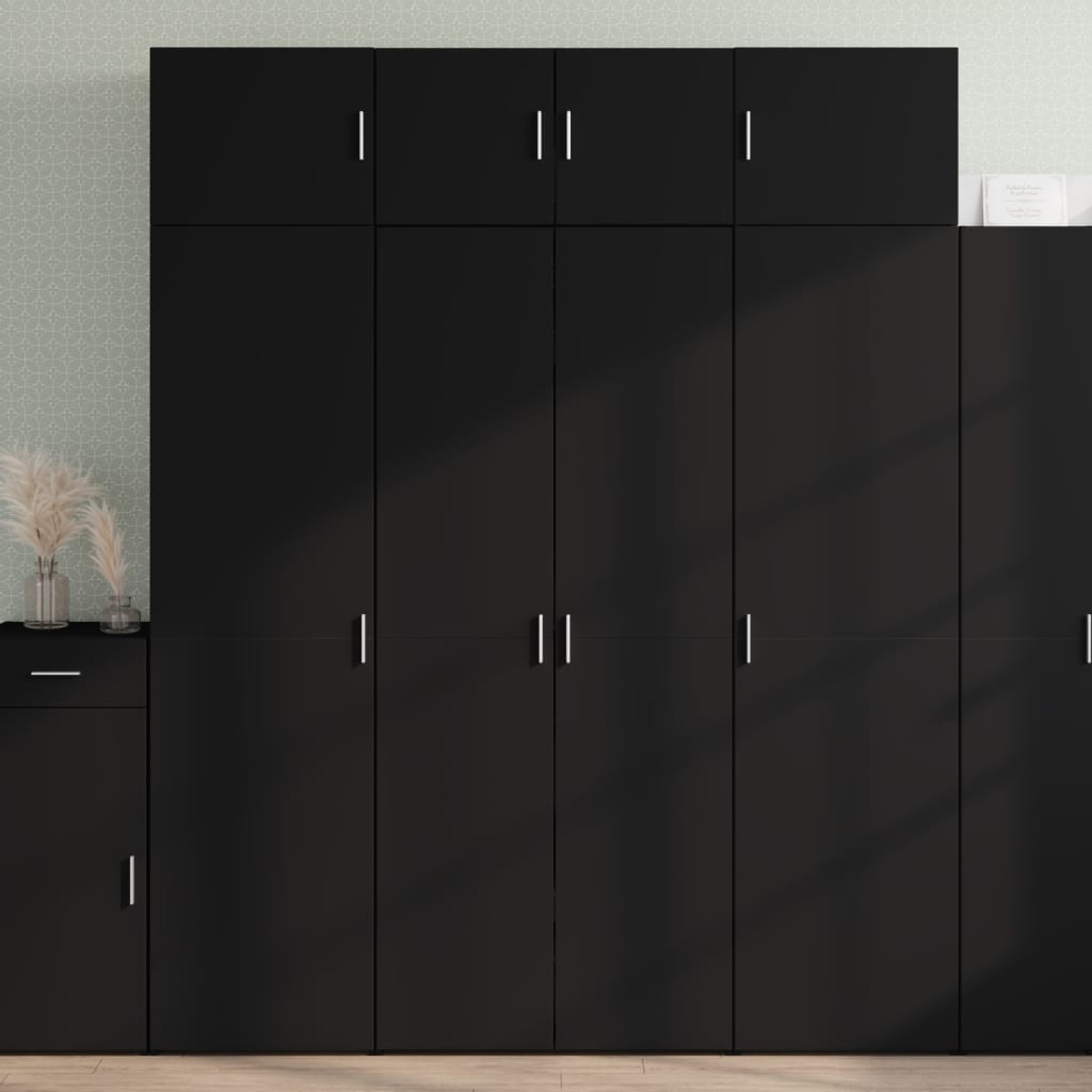 Skåp Svart 80x42,5x185 cm