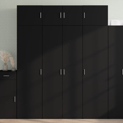 Skåp Svart 80x42,5x185 cm