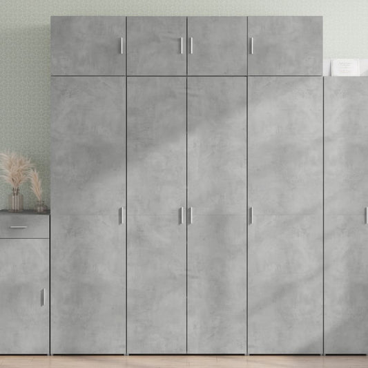 Skåp Betonggrå 80x42,5x185 cm