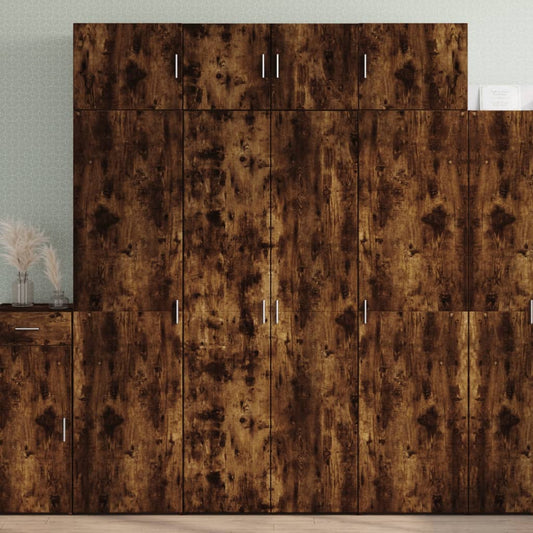 Skåp Rökfärgad Ek 80x42,5x185 cm