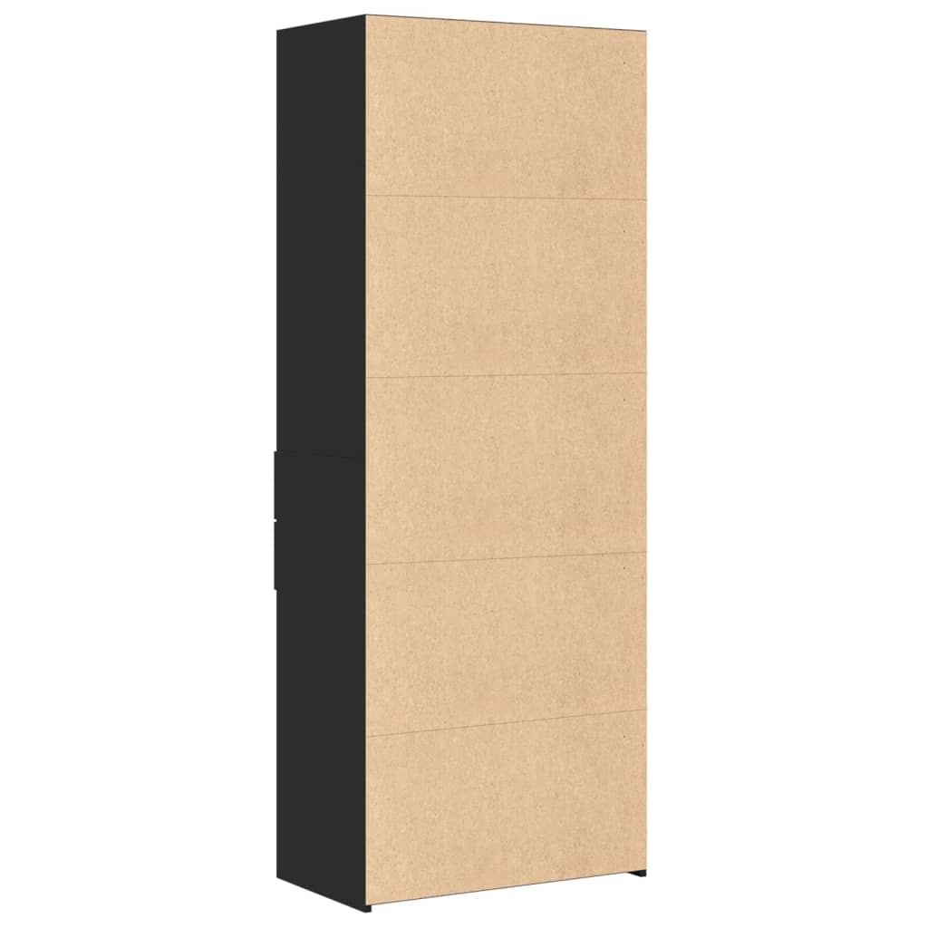 Skåp Svart 70x42,5x185 cm