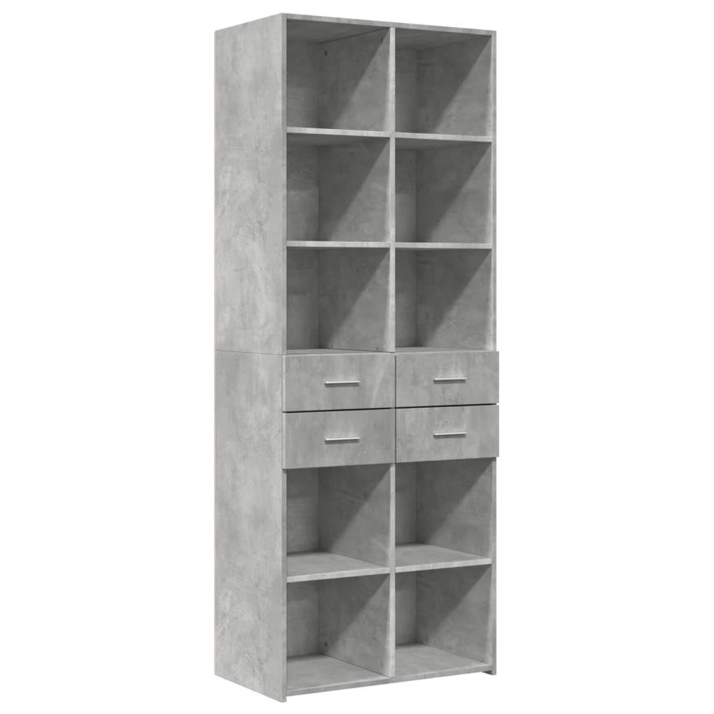 Skåp Betonggrå 70x42,5x185 cm
