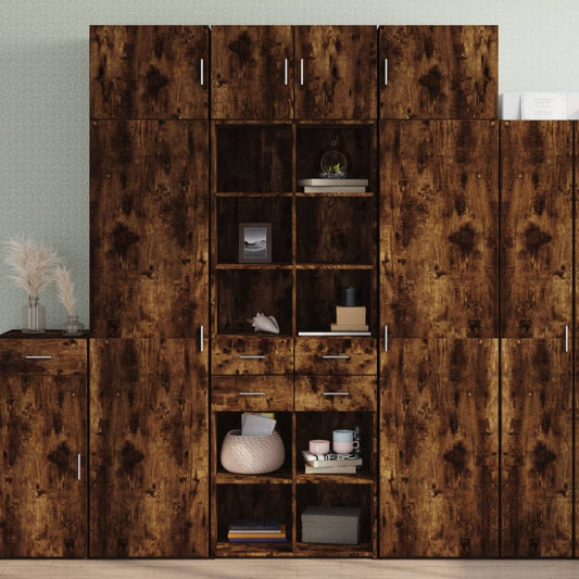 Skåp Rökfärgad Ek 70x42,5x185 cm