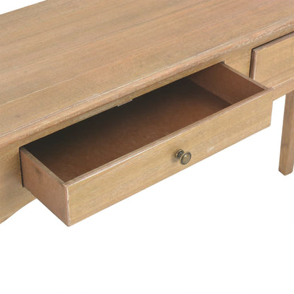 Avlastningsbord Konsollbord Trä med 2 lådor 110x35x76 cm