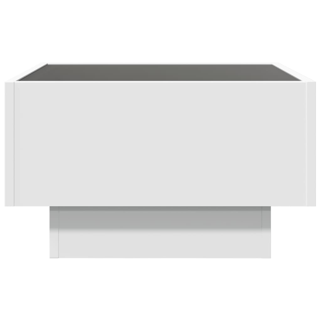 Soffbord Vit LEDs 50x50x30 cm