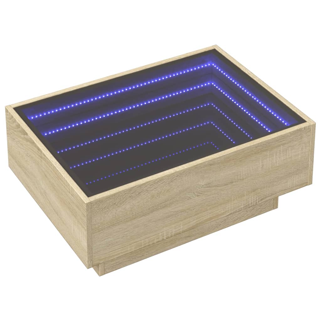 Soffbord Sonoma Ek LEDs 70x50x30 cm
