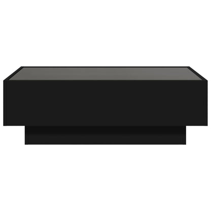 Soffbord Svart LEDs 90x50x30 cm