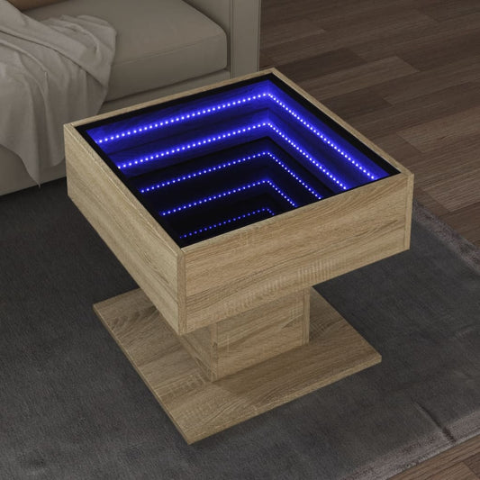 Soffbord Sonoma Ek LEDs 50x50x45 cm