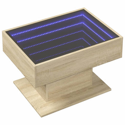 Soffbord Sonoma Ek LEDs 70x50x45 cm