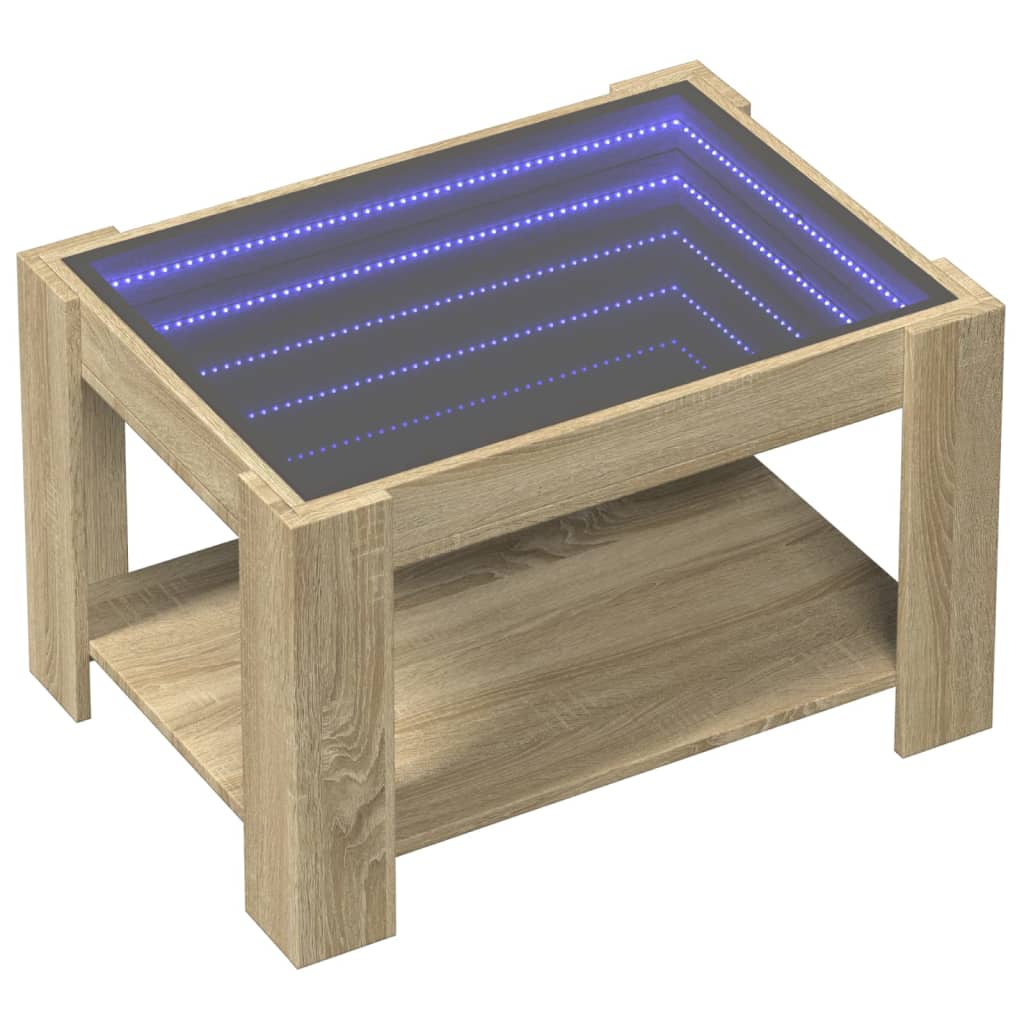 Soffbord Sonoma Ek LEDs 73x53x45 cm