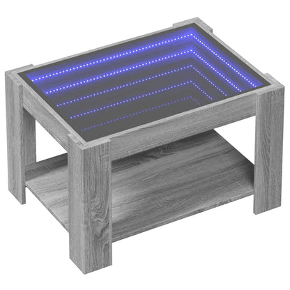 Soffbord Sonoma Grå LEDs 73x53x45 cm