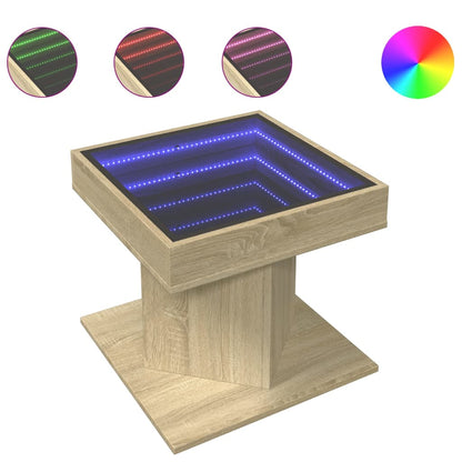 Soffbord Sonoma Ek LEDs 50x50x45 cm