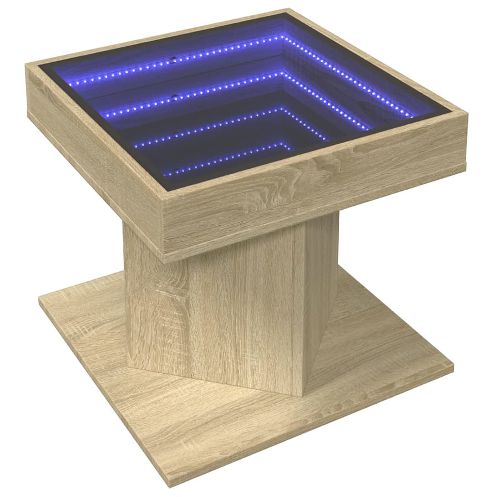 Soffbord Sonoma Ek LEDs 50x50x45 cm