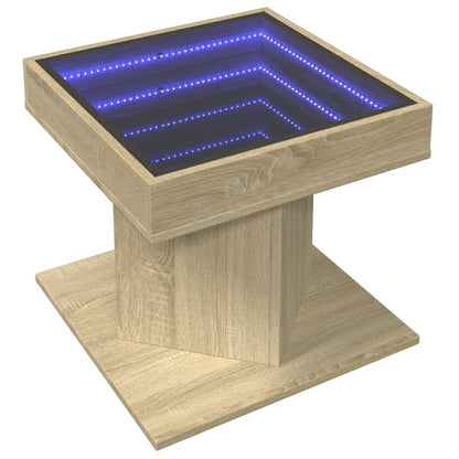 Soffbord Sonoma Ek LEDs 50x50x45 cm