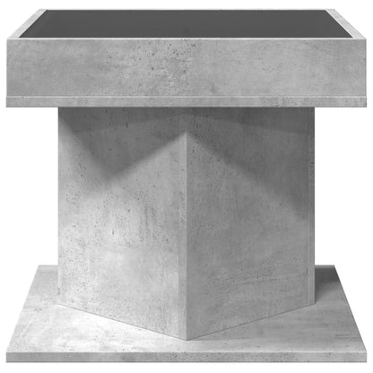 Soffbord Betonggrå LEDs 50x50x45 cm