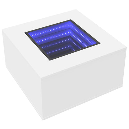 Soffbord Vit LEDs 60x60x40 cm