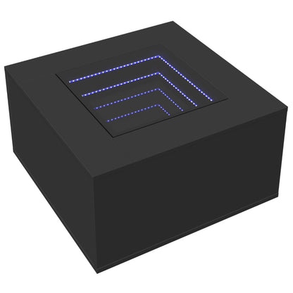 Soffbord Svart LEDs 60x60x40 cm