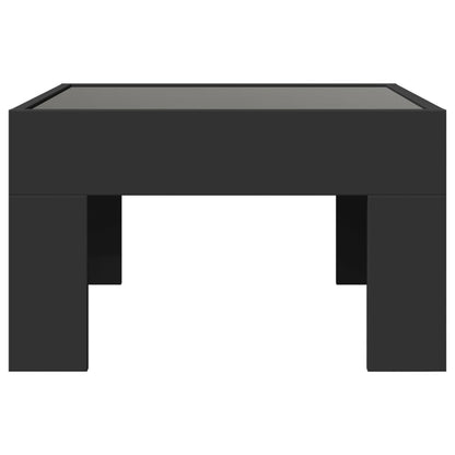 Soffbord Svart med Infinity LEDs Svart 50x50x30 cm