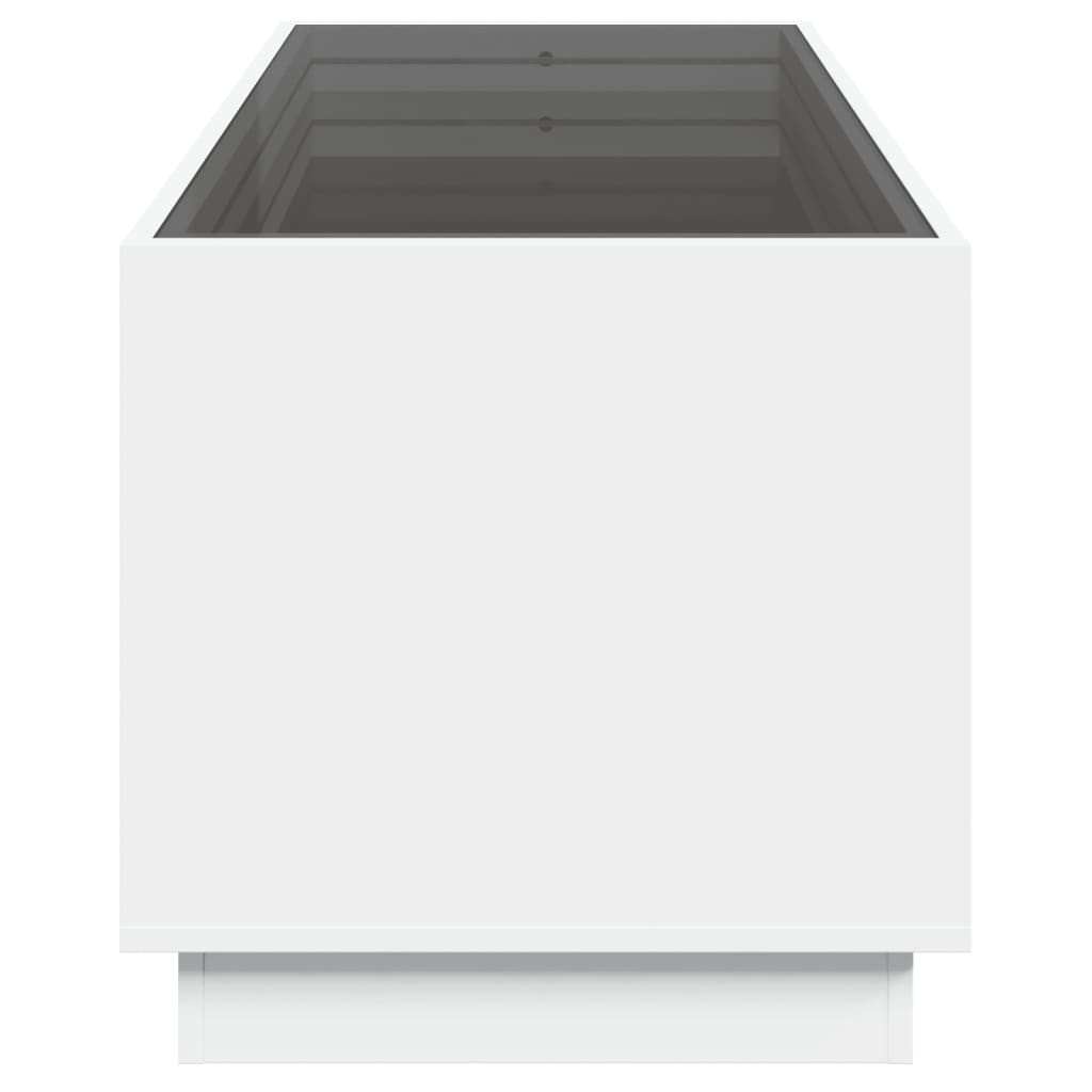 Soffbord Vit med Infinity LEDs 90x50x50 cm