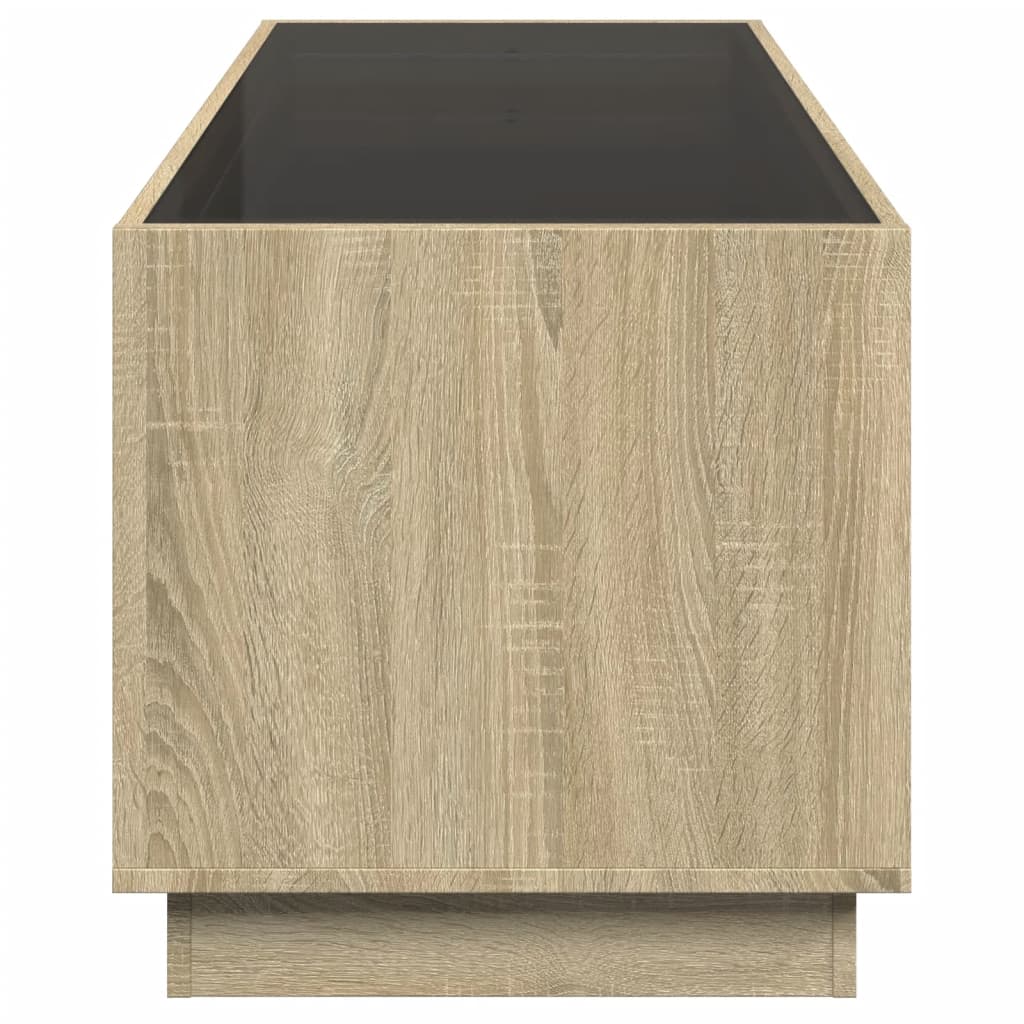 Soffbord Sonoma Ek med Infinity LEDs 90x50x50 cm