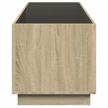 Soffbord Sonoma Ek med Infinity LEDs 90x50x50 cm