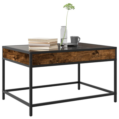 Soffbord Rökfärgad Ek med Infinity LEDs 70x50x41 cm