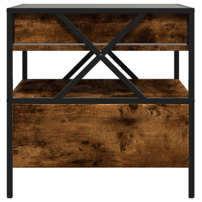 Soffbord Rökfärgad Ek med Infinity LEDs 50x50x51 cm