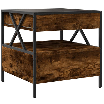 Soffbord Rökfärgad Ek med Infinity LEDs 50x50x51 cm