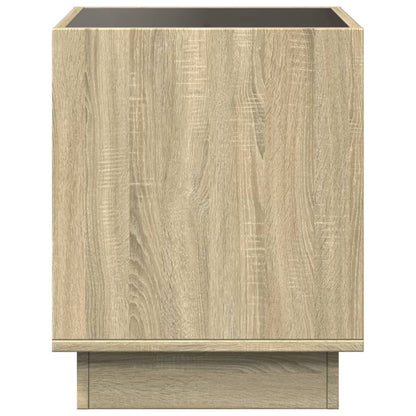 Sängbord Nattduksbord Sonoma Ek med Infinity LEDs 50x50x50 cm