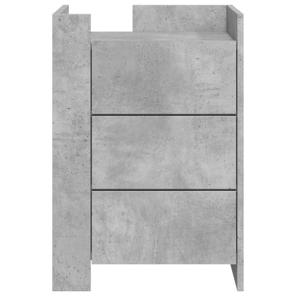Sängbord Nattduksbord Betonggrå 45x50x65 cm