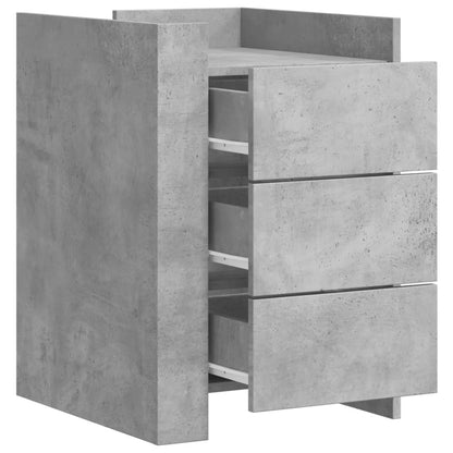 Sängbord Nattduksbord Betonggrå 45x50x65 cm