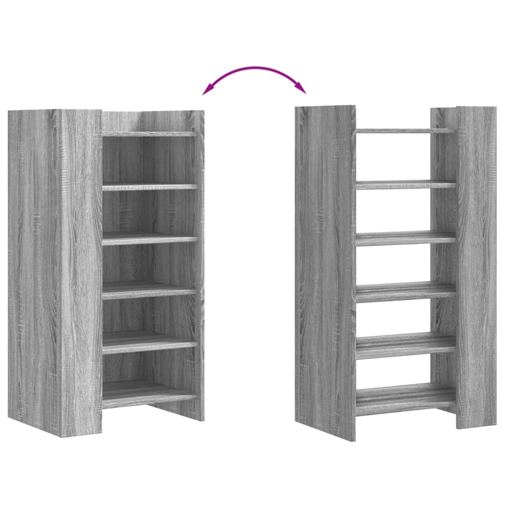 Skoställ Sonoma Grå Skoskåp 52x37,5x100 cm