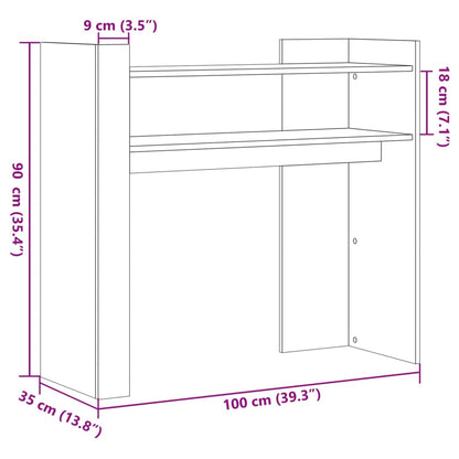 Avlastningsbord Konsollbord Vit 100x35x90 cm