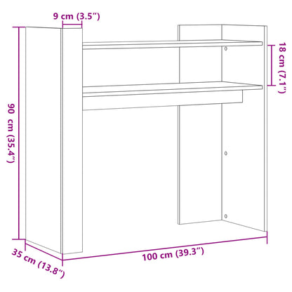 Avlastningsbord Konsollbord Svart 100x35x90 cm