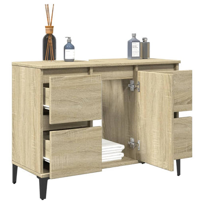 Badrumsunderskåp Sonoma Ek 80x33x60 cm