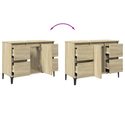 Badrumsunderskåp Sonoma Ek 80x33x60 cm