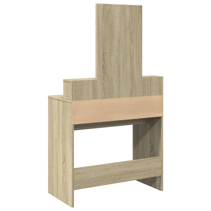 Sminkbord med spegel Sonoma Ek 80x41x144,5 cm