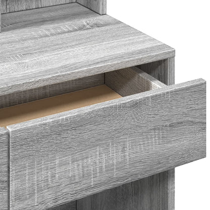 Sminkbord med spegel Sonoma Grå 80x41x144,5 cm