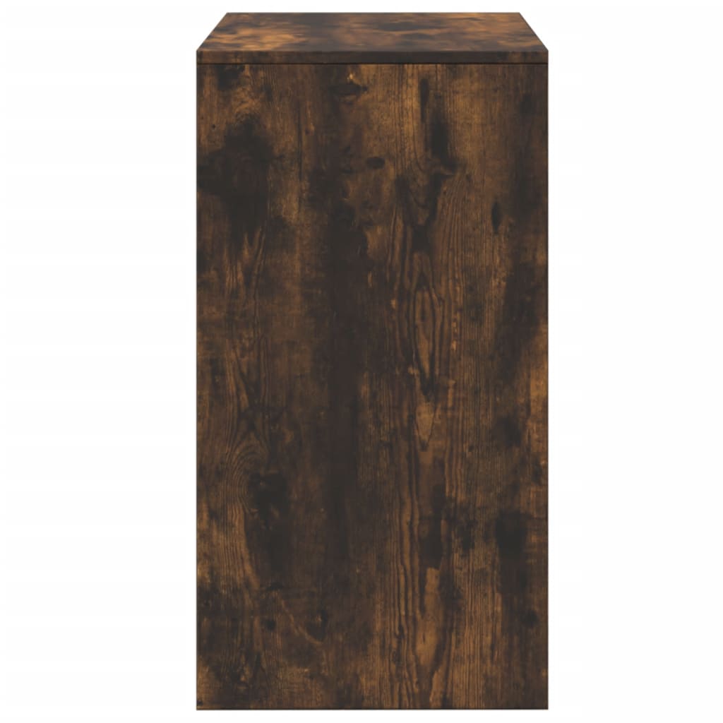 Sminkbord med pall Rökfärgad Ek 60x40x113,5 cm